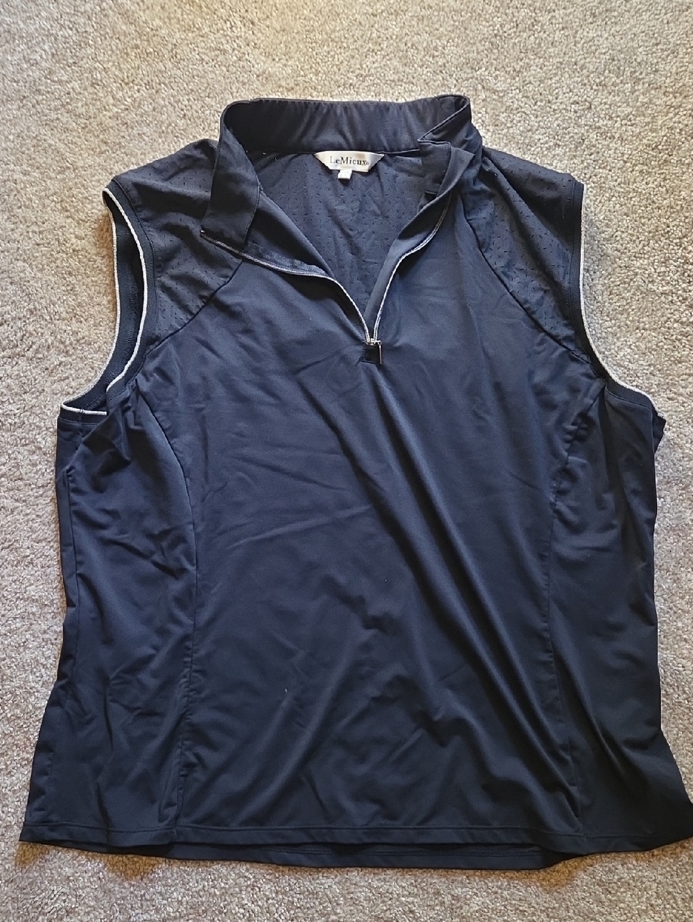 LeMieux Navy Sleeveless Polo - XL/16